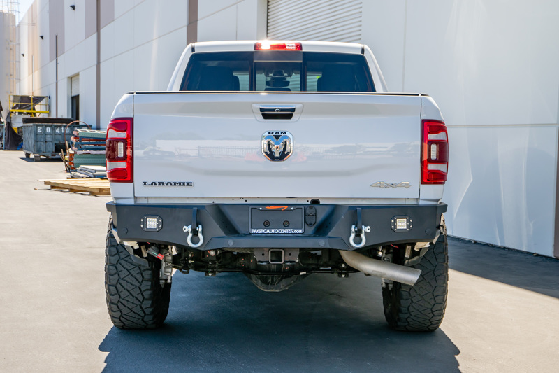 Ram 3500 Rear Bumper - DV8 Offroad - RBDR2-03 with Corner Footsteps and LED Lights - `19-`21